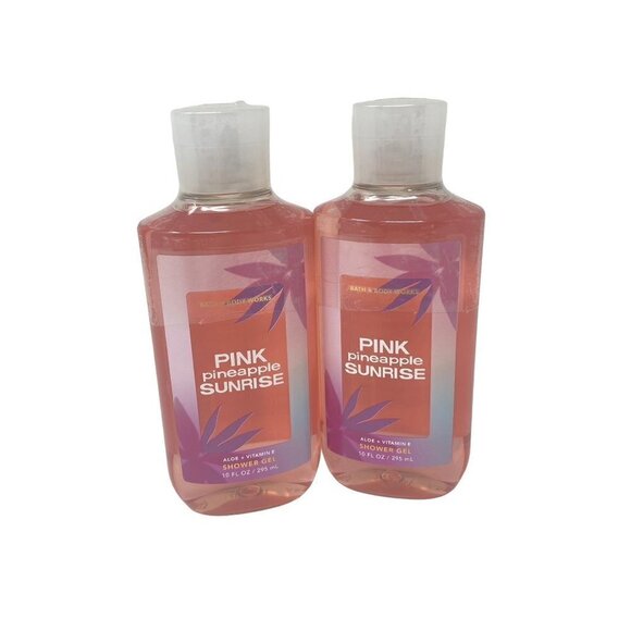 Bath & Body Works PINK PINEAPPLE SUNRISE  Shower Gel 10 fl oz 2- Pack - Picture 1 of 5